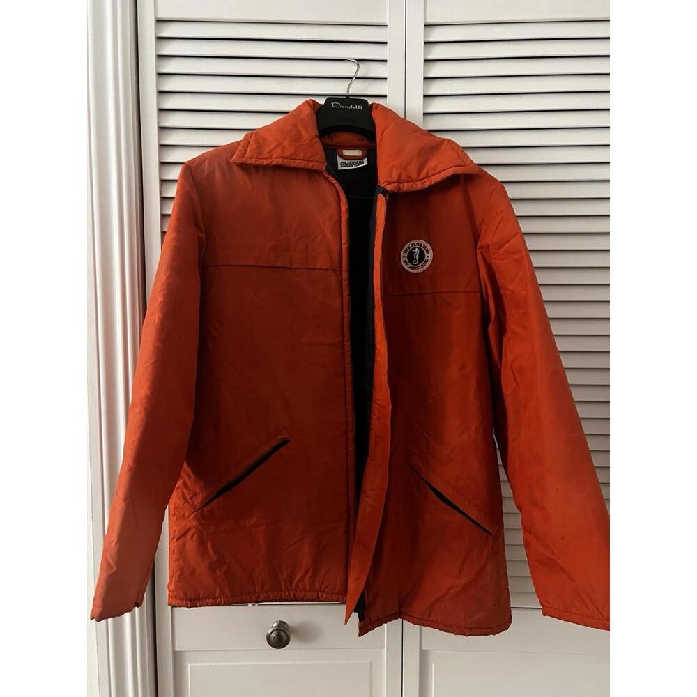 Vintage Men’s Floater Coat - Large, Faded Orange